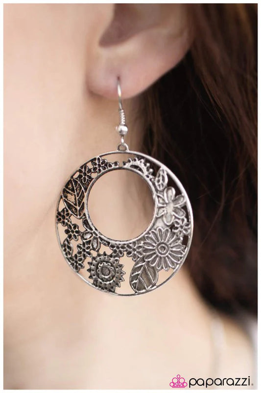 Paparazzi Earring ~ The Rite of Spring - Silver