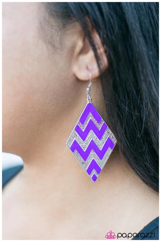 Paparazzi Earring ~ Last Friday Night - Purple