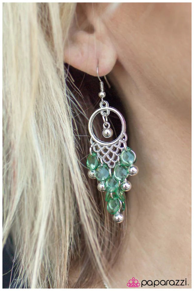 Paparazzi Earring ~ Daydreaming - Green