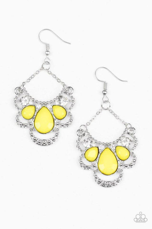 Paparazzi Earring ~ Caribbean Royalty - Yellow