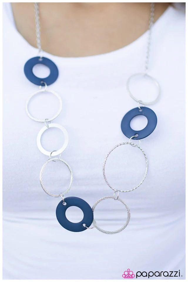 Paparazzi Necklace ~ Three Ring Circus - Blue