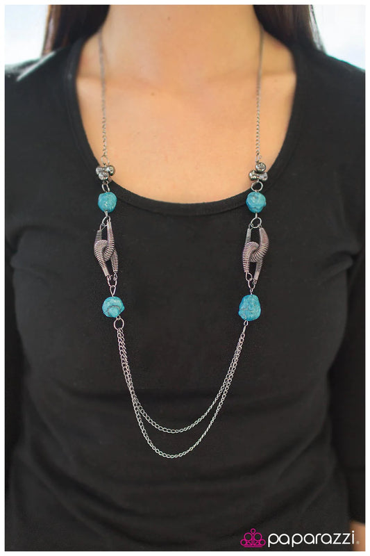 Collar Paparazzi ~ Rock Springs - Azul