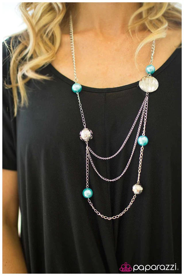 Paparazzi Necklace ~ Ripple Of Excitement - Blue