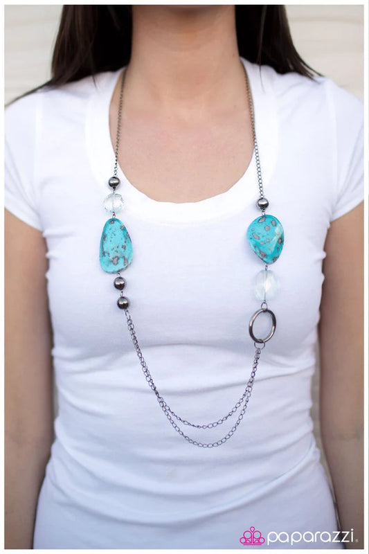 Paparazzi Necklace ~ The New Age - Blue