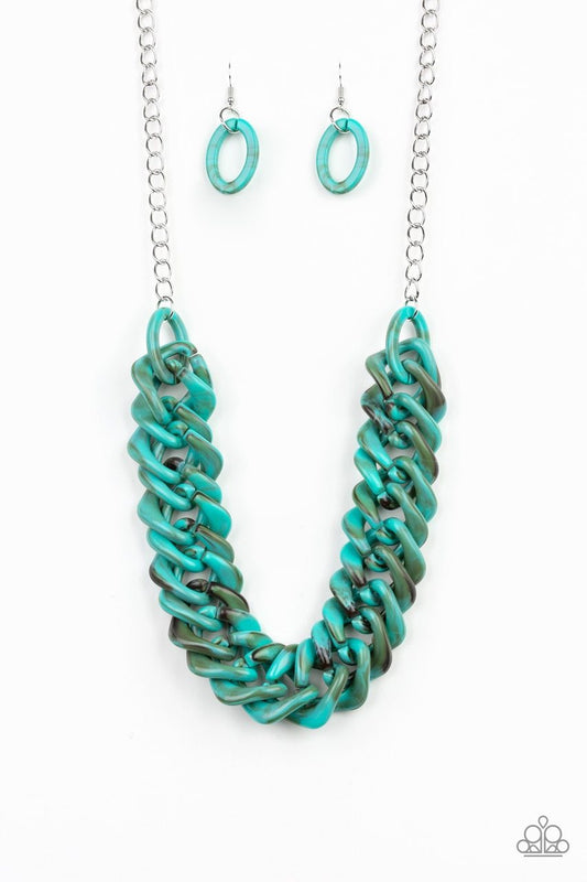 Paparazzi Necklace ~ Comin In HAUTE - Blue