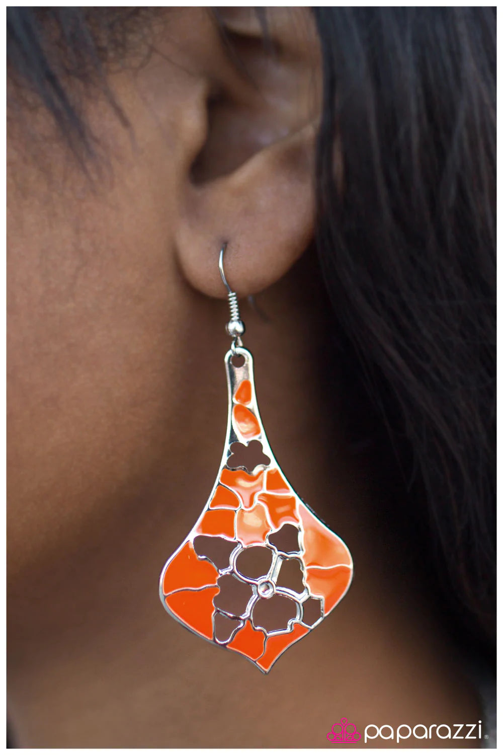 Paparazzi Earring ~ Raise Your Glass - Orange