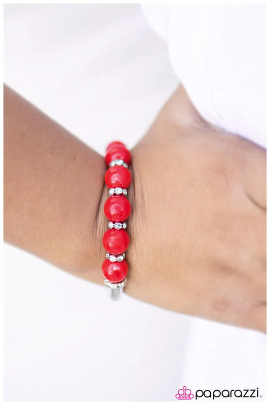 Pulsera Paparazzi ~ Si yo fuera una chica rica - Rojo