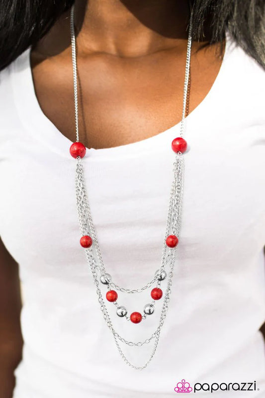 Paparazzi Necklace ~ Roman Holiday - Red