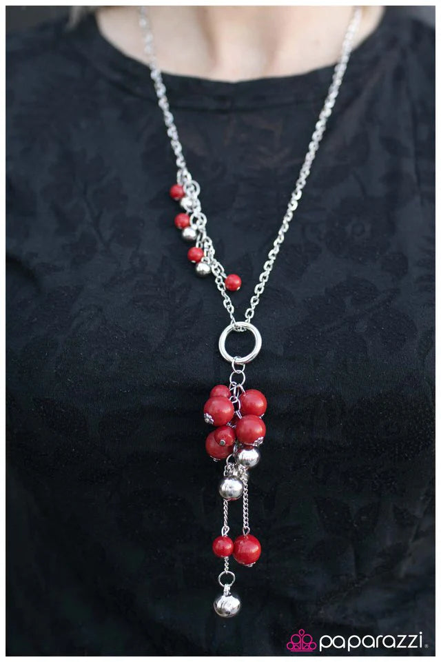 Paparazzi Necklace ~ Party On! - Red