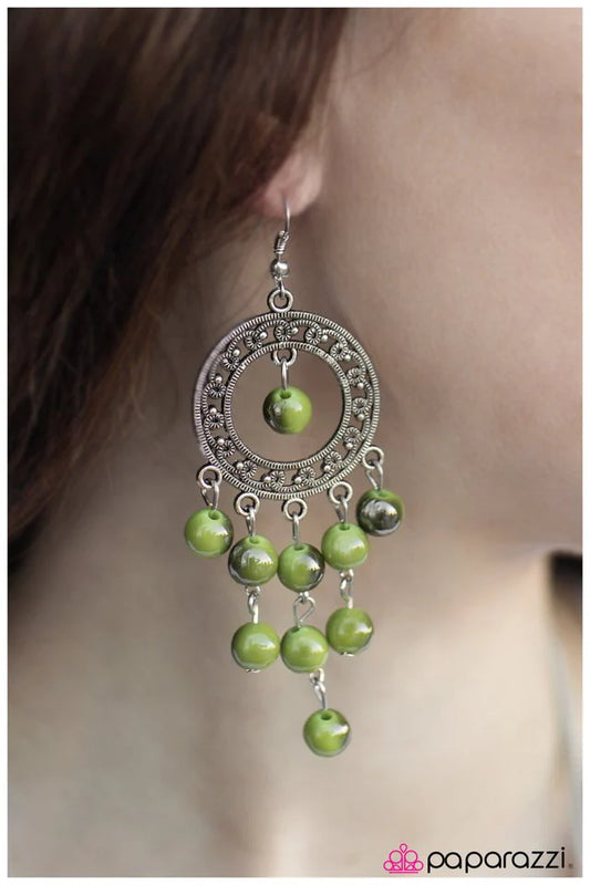 Pendiente Paparazzi ~ Burning Skies - Verde