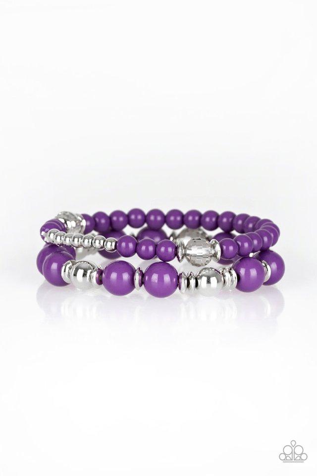 Paparazzi Bracelet ~ Colorful Collisions - Purple