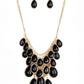 Paparazzi Necklace ~ Shop Til You TEARDROP - Black