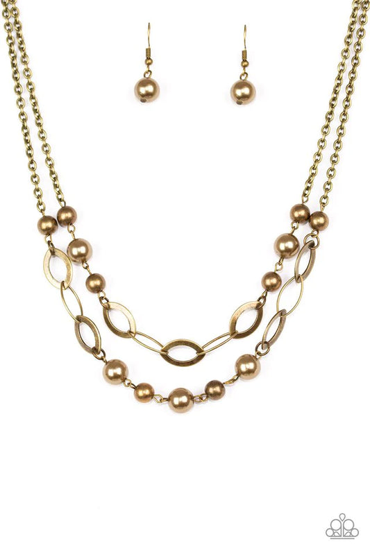 Paparazzi Necklace ~ GLIMMER Takes All - Brass