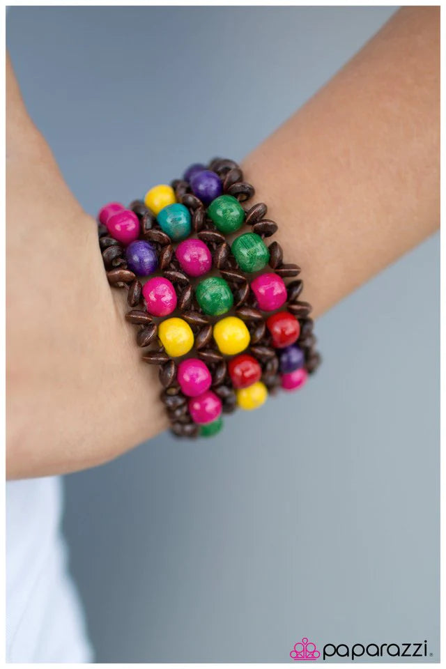 Pulsera Paparazzi ~ Escapada tropical - Multicolor