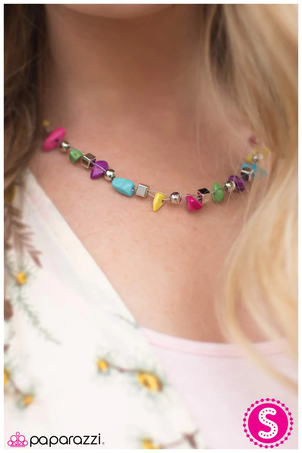 Collar Paparazzi ~ Pebble Pow-Wow - Multicolor