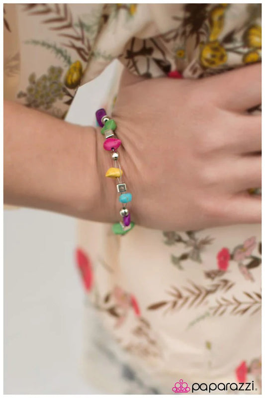 Paparazzi Bracelet ~ This Calls For A PEBBLE-bration! - Multi