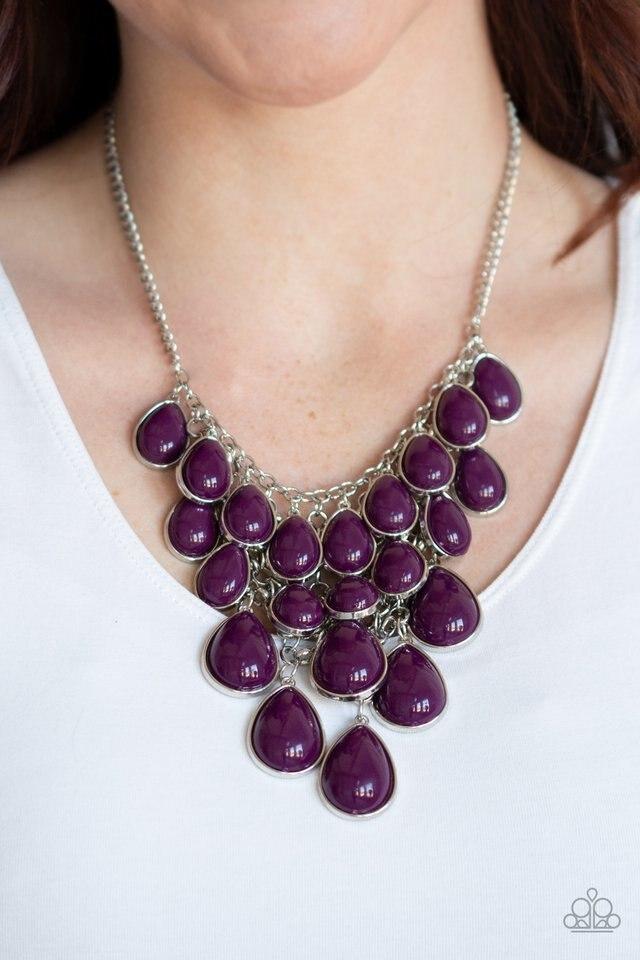 Paparazzi Necklace ~ Shop Til You TEARDROP - Purple