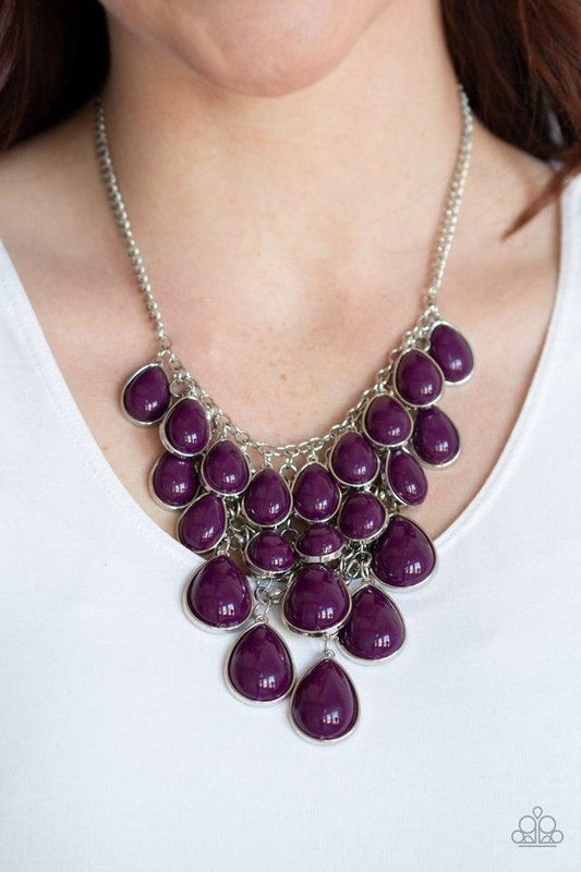 Paparazzi Necklace ~ Shop Til You TEARDROP - Purple