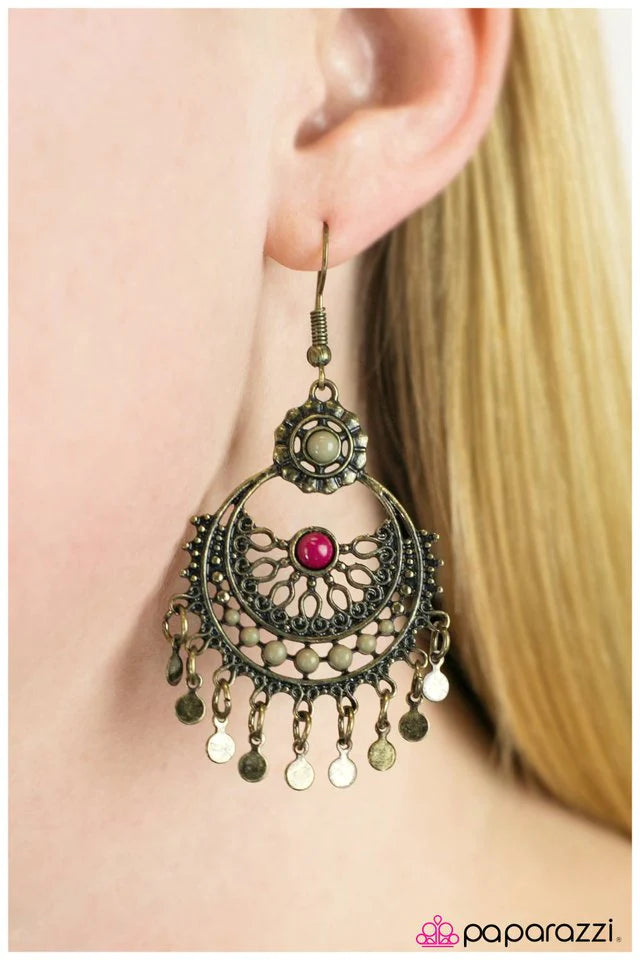 Paparazzi Earring ~ Genie in a Bottle - Multi