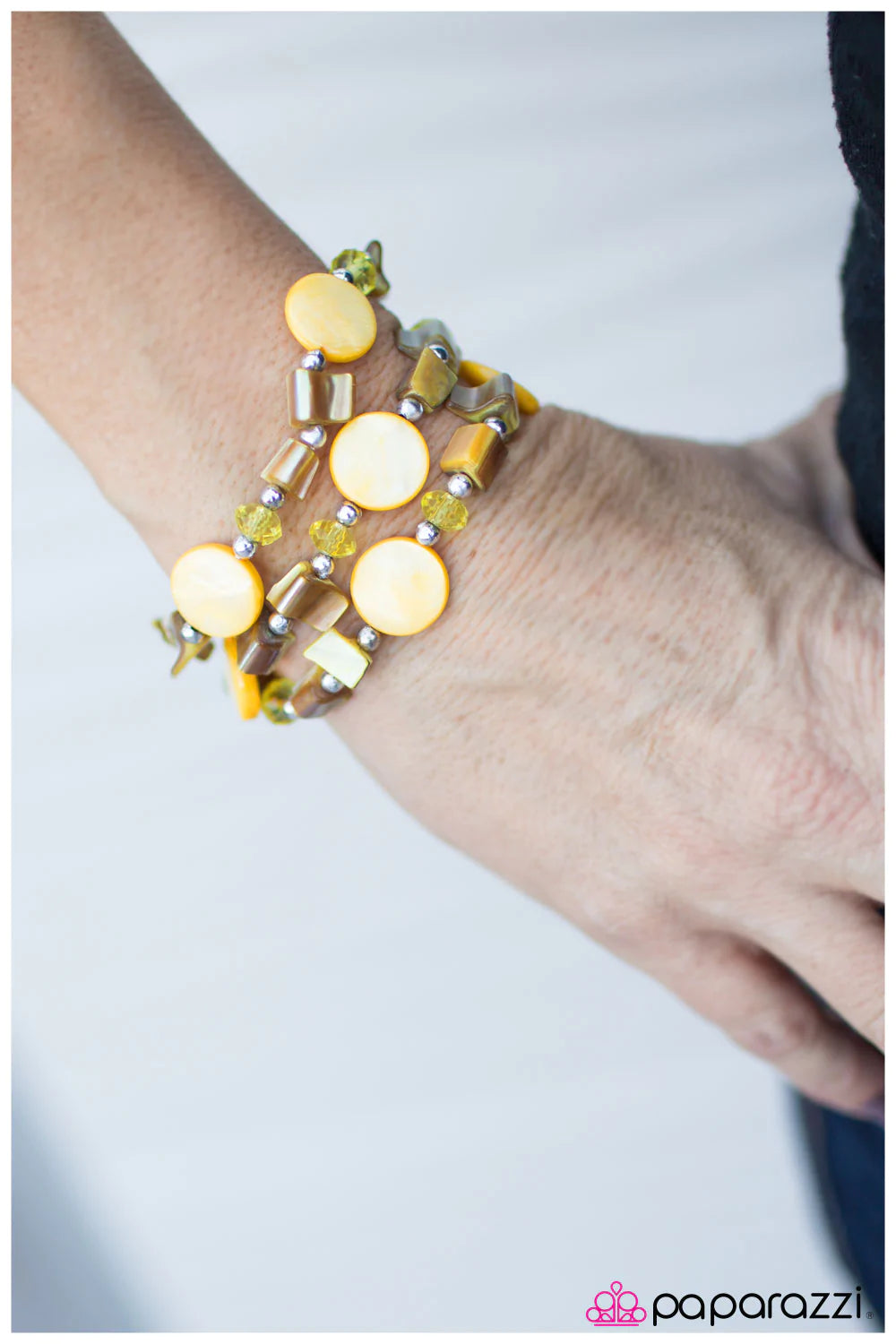 Paparazzi Bracelet ~ Pile It On - Yellow