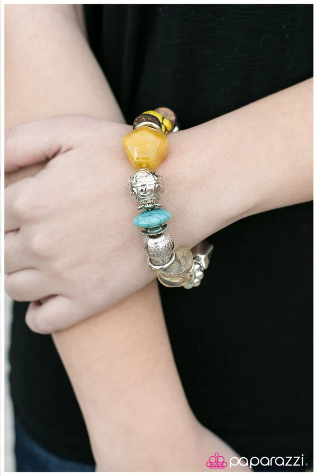 Pulsera Paparazzi ~ Just Along For The Ride - Multicolor