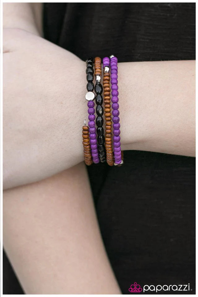 Paparazzi Bracelet ~ Its Human Nature - Purple