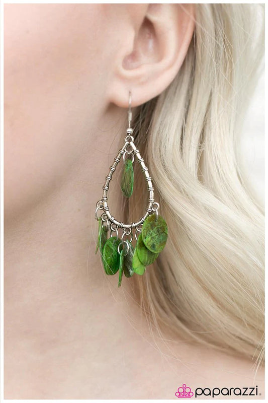 Paparazzi Earring ~ Deep Sea Diving - Green