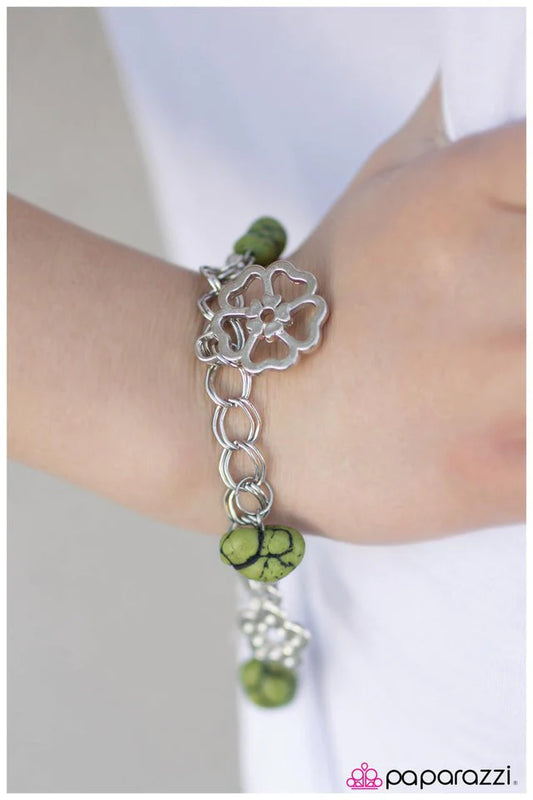 Paparazzi Bracelet ~ Rock Garden - Green