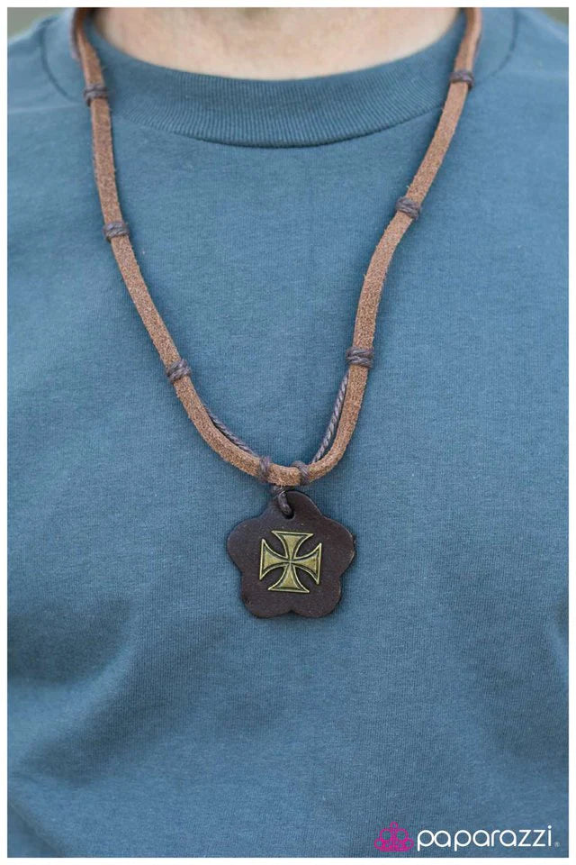 Paparazzi Necklace ~ Knights Templar - Brown