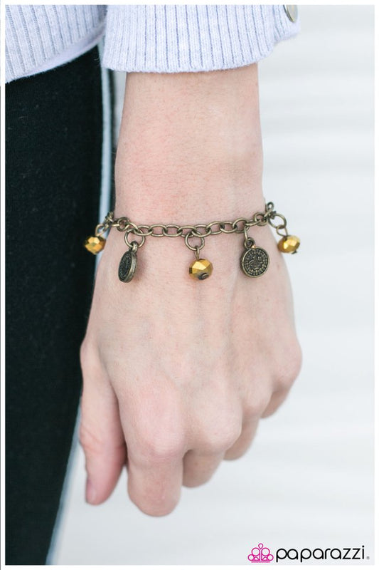 Paparazzi Bracelet ~ The Euro - Brass