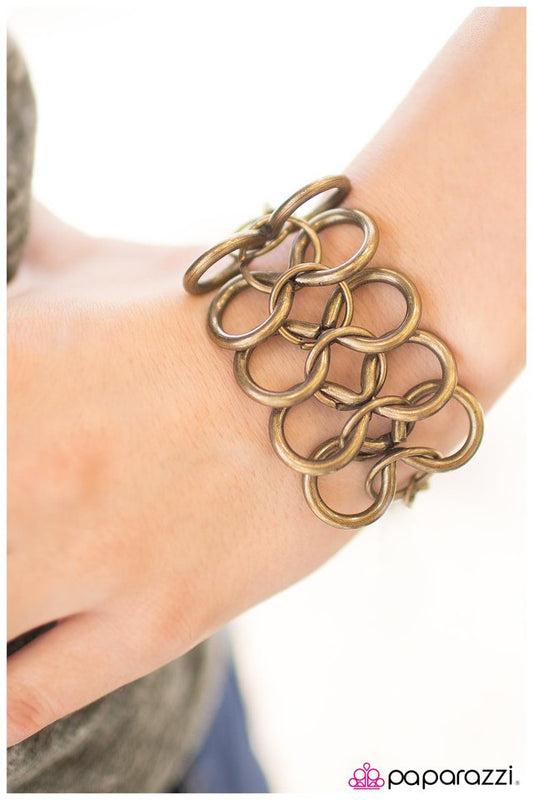 Paparazzi Bracelet ~ Go Figure - Brass