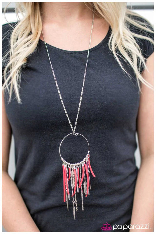 Paparazzi Necklace ~ See You In My Dreams - Red