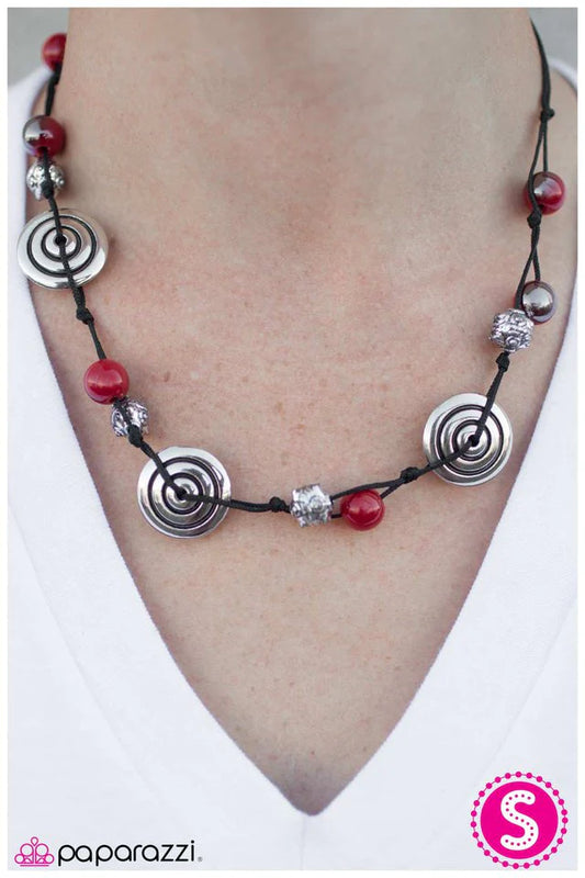 Paparazzi Necklace ~ Take Aim - Red