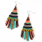 Paparazzi Earring ~ Beaded Bohemian - Brown