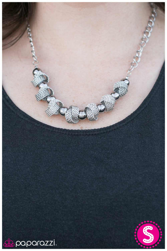 Paparazzi Necklace ~ Addicted to Love  - Silver