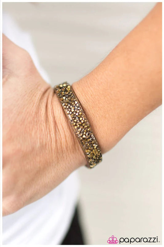 Paparazzi Bracelet ~ Big Girls Dont Cry - Brown