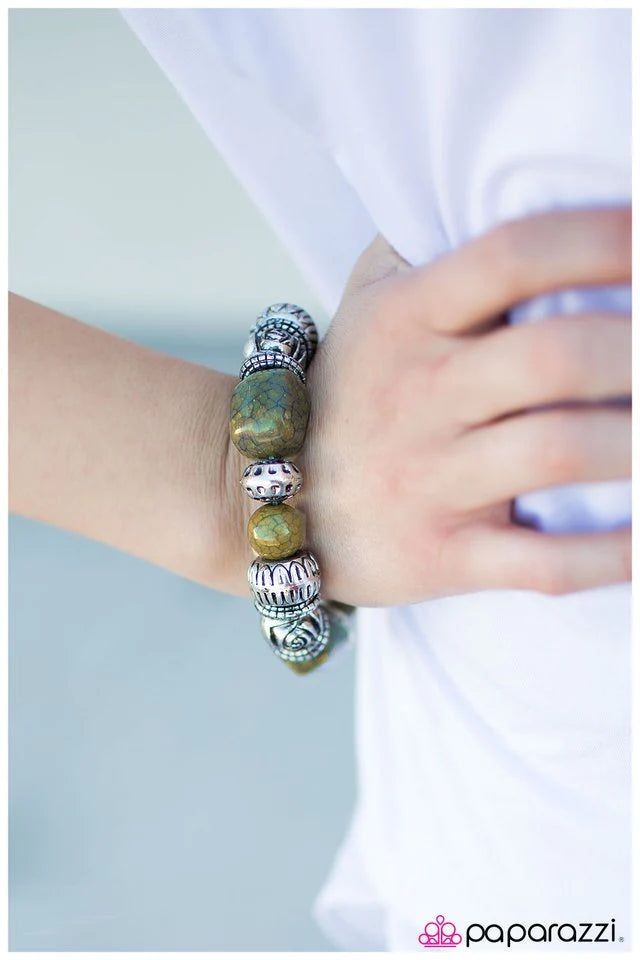 Paparazzi Bracelet ~ Rock Steady - Green