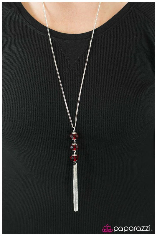 Paparazzi Necklace ~ Where Theres Smoke, Theres Fire - Red