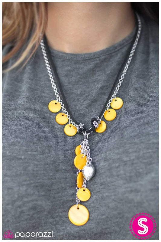 Paparazzi Necklace ~ What SHELL We Do? - Yellow