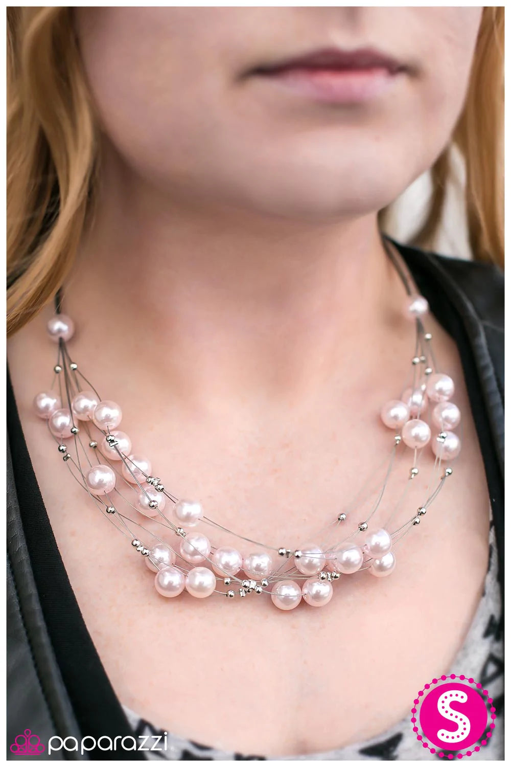 Paparazzi Necklace ~ Pearl Armada - Pink