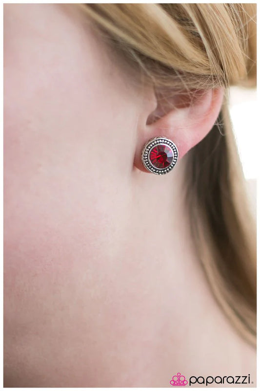 Paparazzi Earring ~ Sweet and Simple - Red