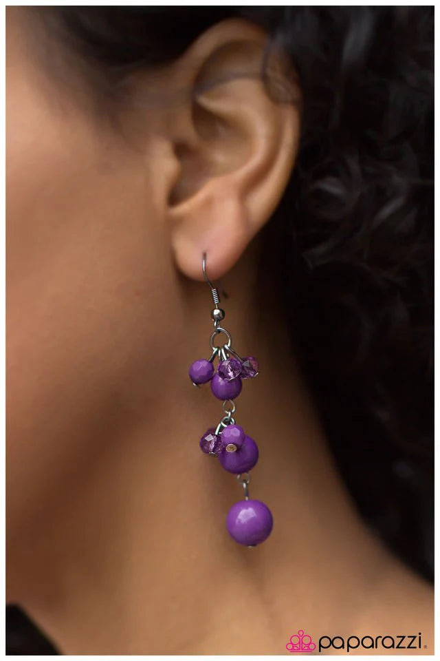 Paparazzi Earring ~ Maid of Honor - Purple