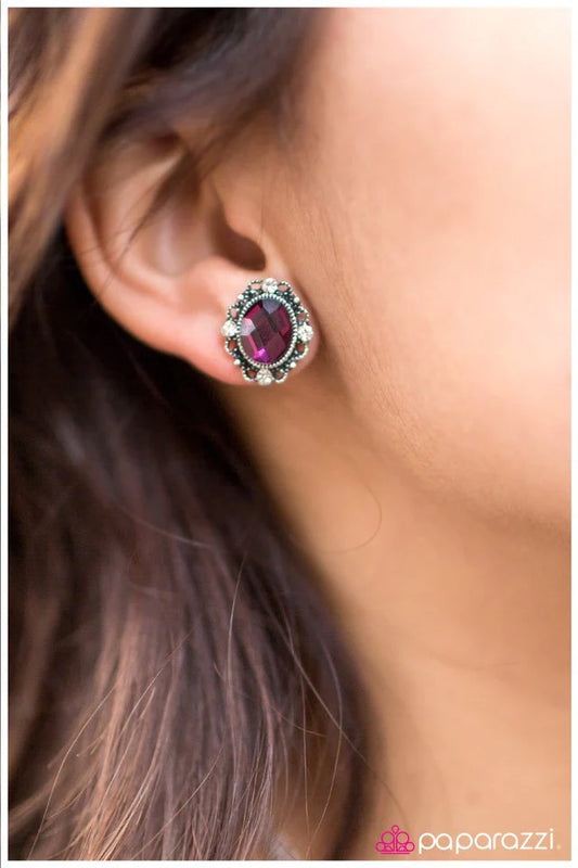 Paparazzi Earring ~ A Spring Wedding - Purple