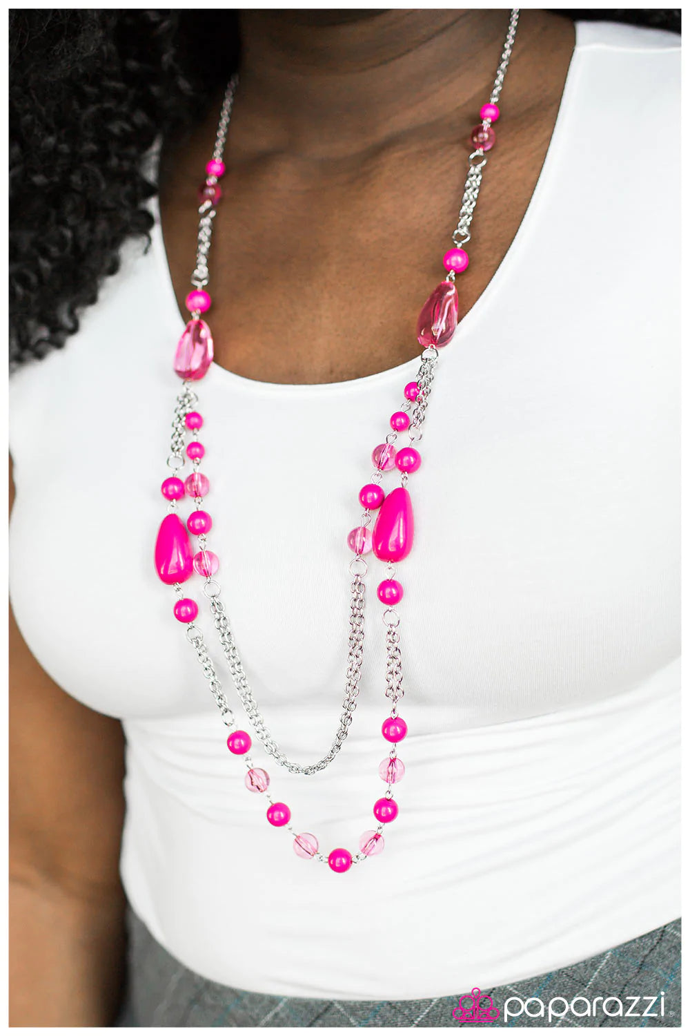Paparazzi Necklace ~ Finders Keepers - Pink