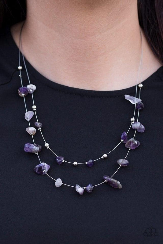 Paparazzi Necklace - Pebble Posh - Purple