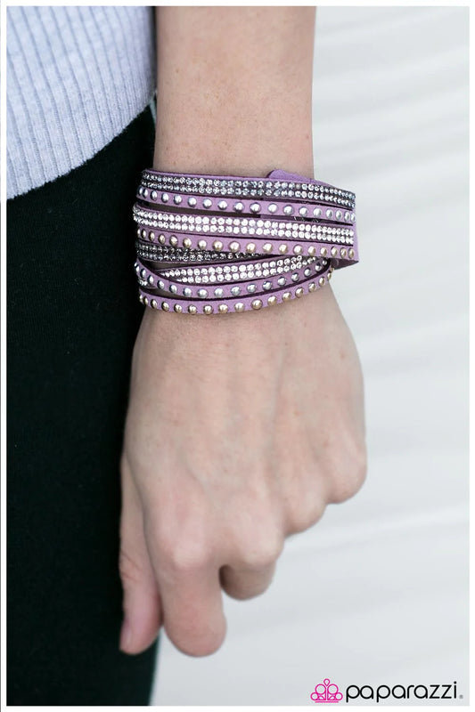 Paparazzi Bracelet ~ Hit Me With Your Best Shot  - Purple