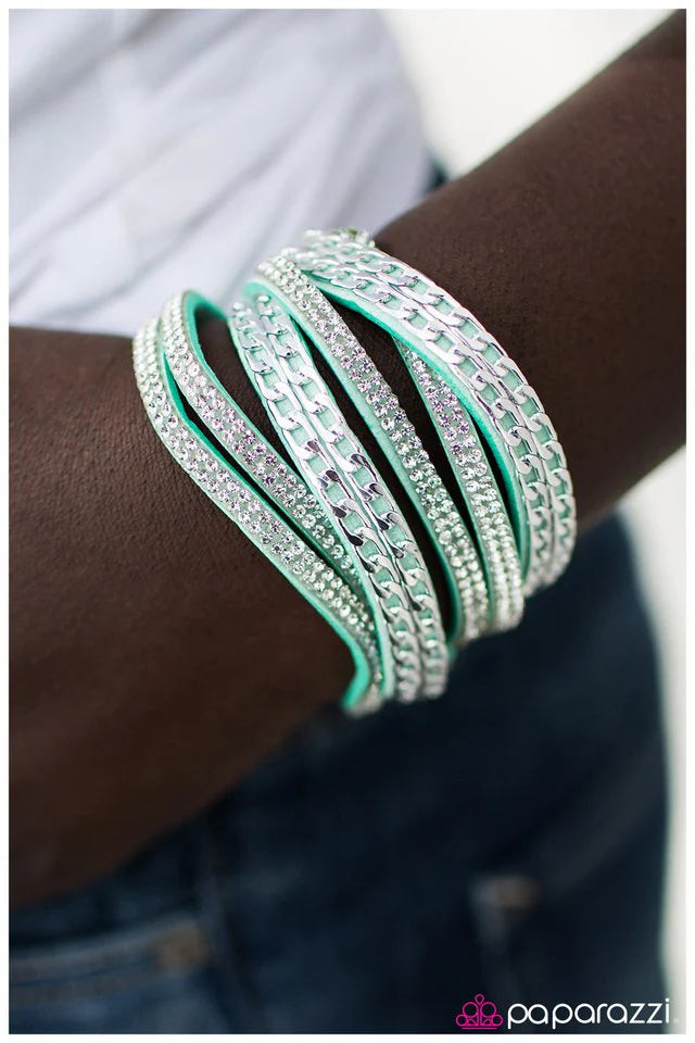 Paparazzi Bracelet ~ Glitz Blitz - Green