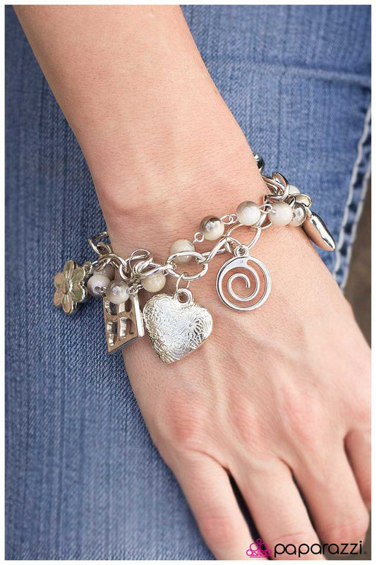 Paparazzi Bracelet ~ Collecting My Thoughts - White