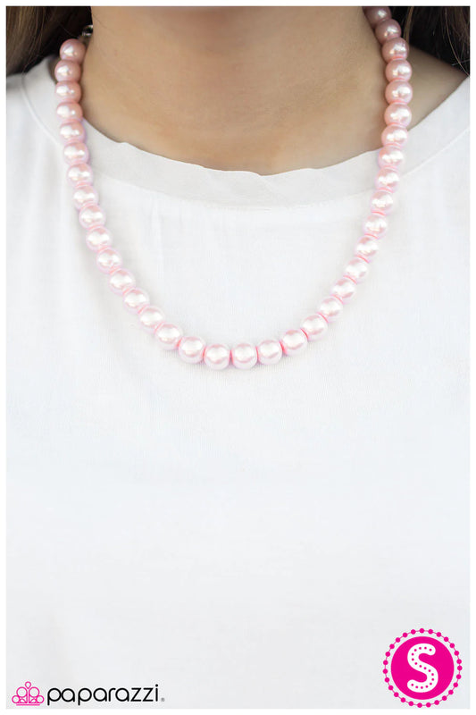 Paparazzi Necklace ~ Not Your Mamas Pearls - Pink