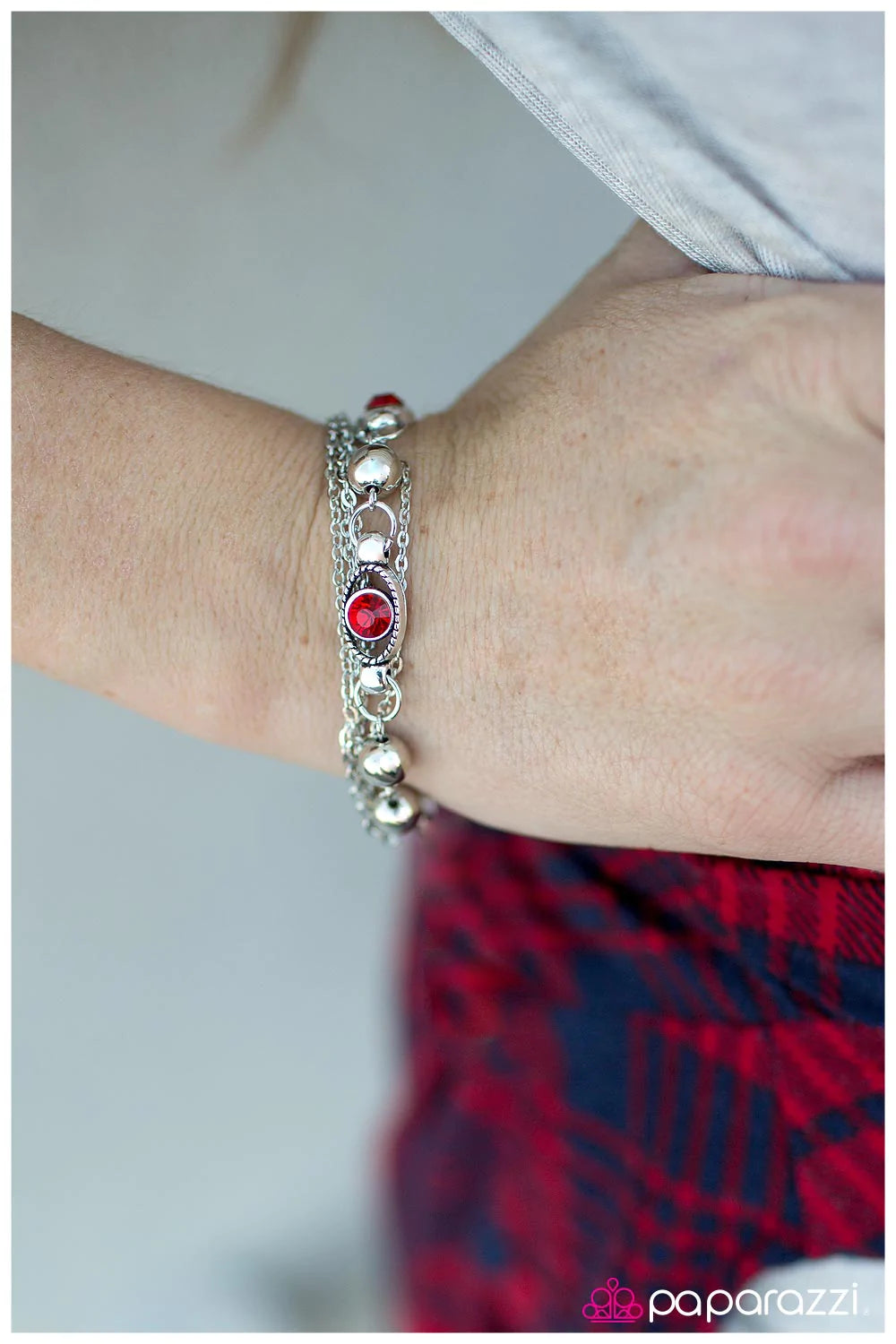 Paparazzi Bracelet ~ Seeing Eye to Eye - Red